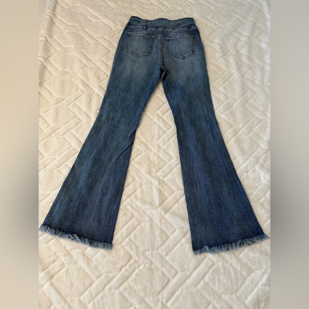 KanCan Flare Distressed Blue Jeans - Picture 3 of 11
